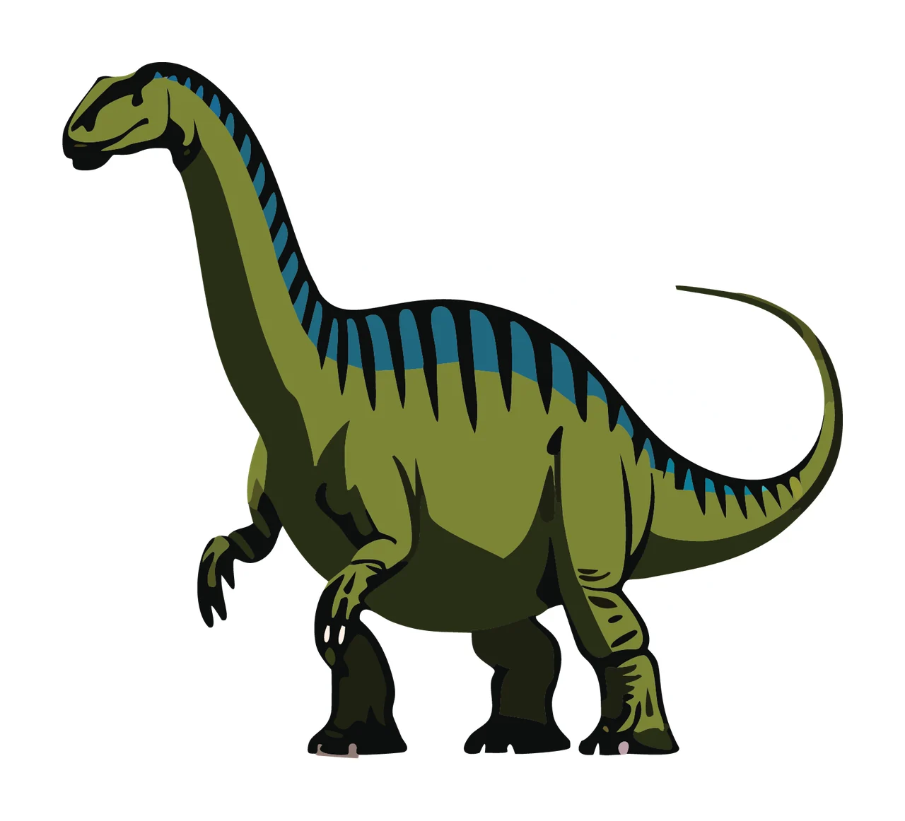 Dinosaur Long Neck Silhouette In Profile stand engraved black