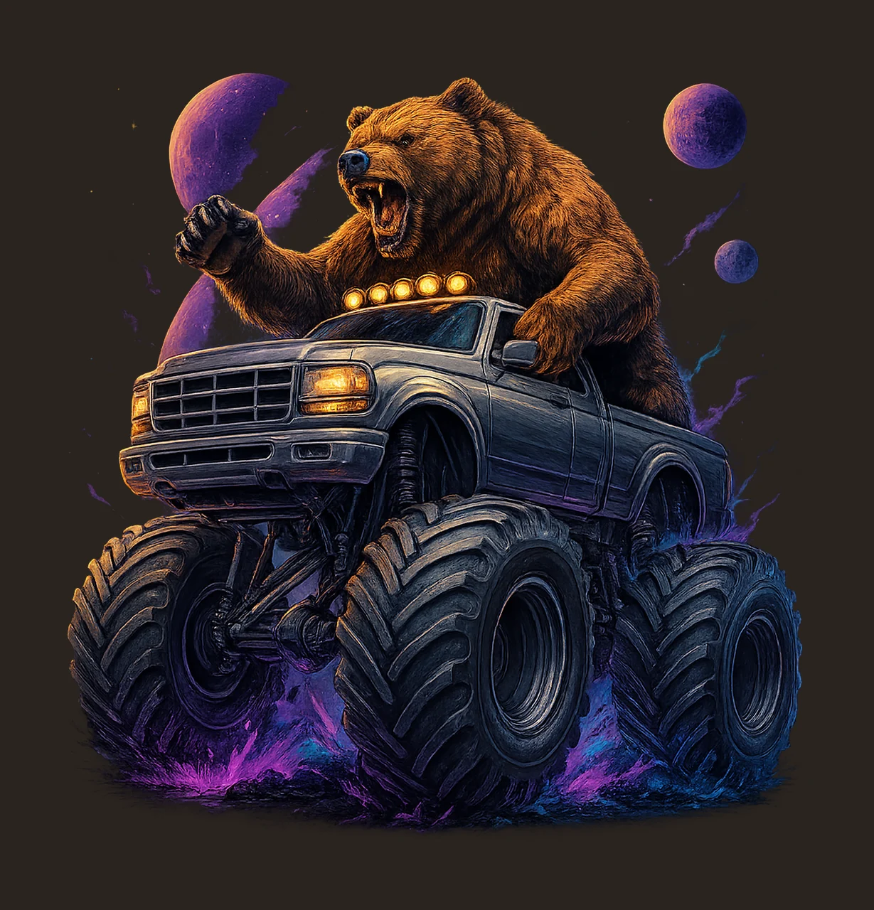 100 Monster Truck Racing Truck Artwork High Quality shirt contrast preview thumbnail