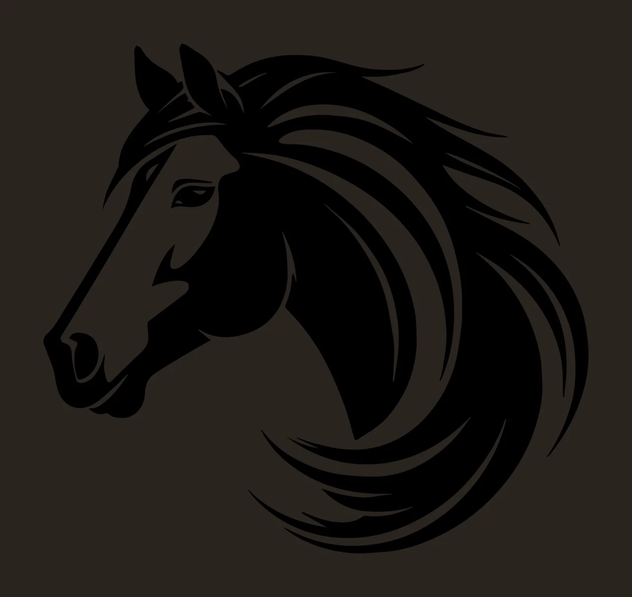 Horse Head Viewing With Equine And Profile contrast preview thumbnail
