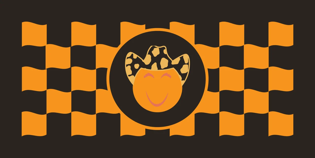 Can Glass Wrap Cowboy Hat Smiley Face Checkered contrast preview thumbnail