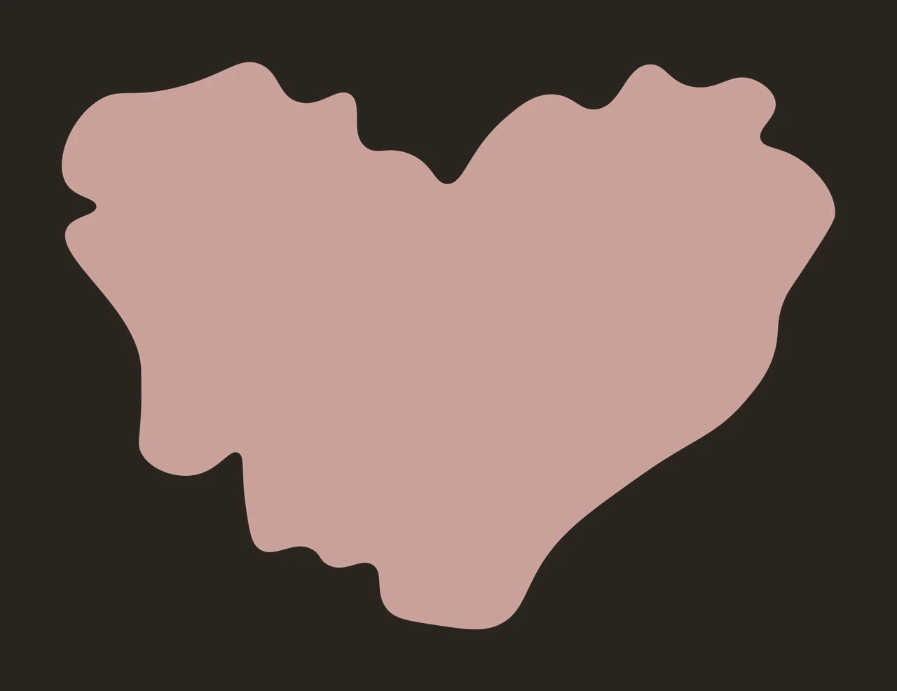 Black Blob Heart Shape Silhouette forming plain form 45 F16 paint contrast preview thumbnail