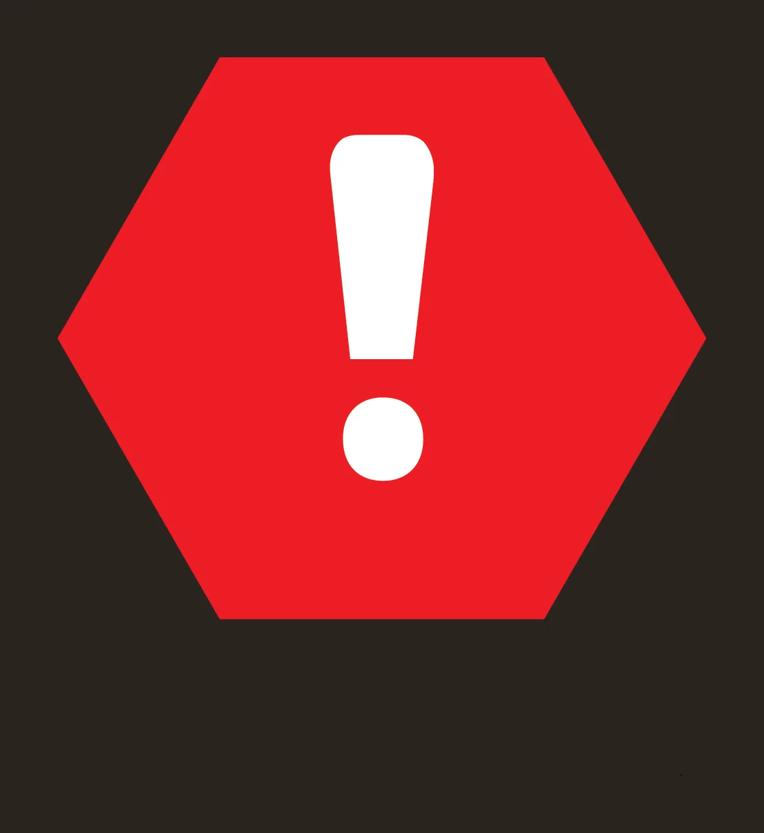A Solid Black Hexagon Shape Centered On White flat background contrast preview thumbnail