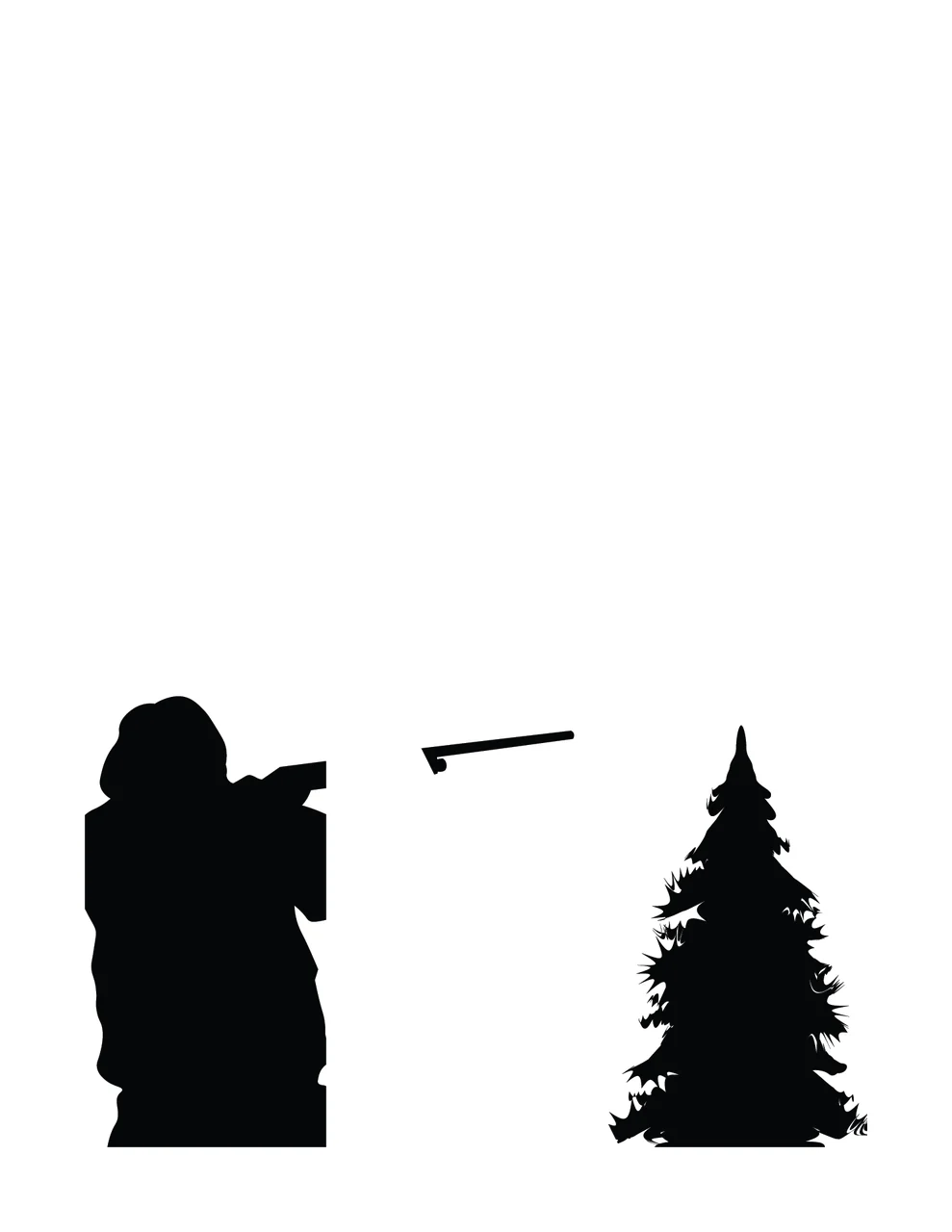 Can Glass Wrap Shooting Silhouette With Fir Tree