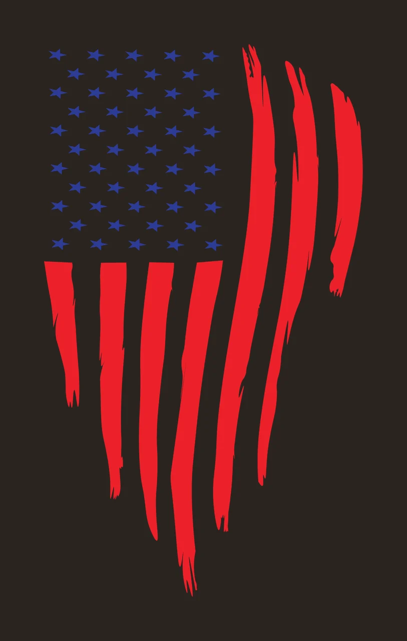 Flag Vertical Distressed With Stars stripes black white and contrast preview thumbnail