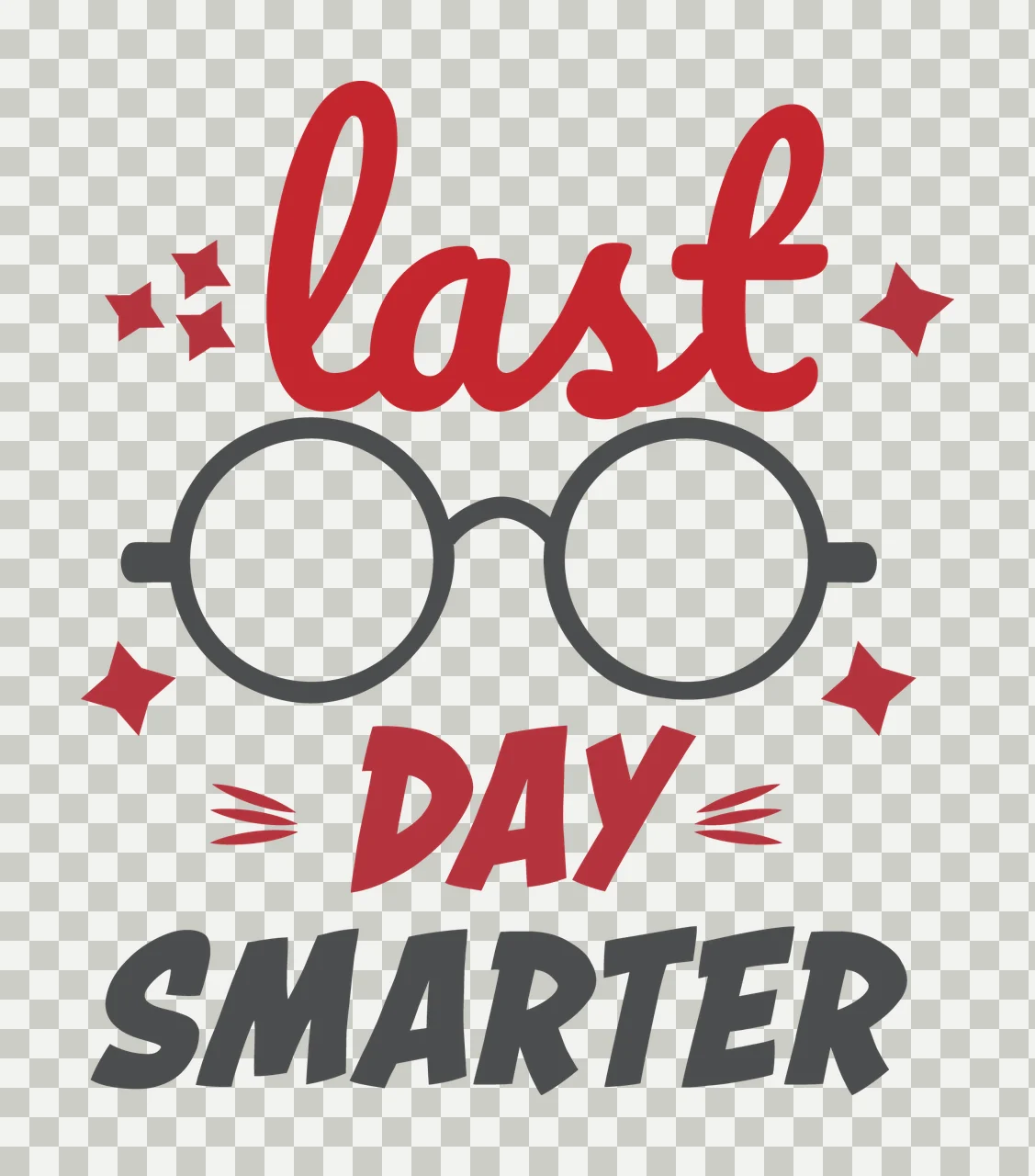 Last Of Last Day Smarter With Glasses decorating stars outline transparency and detail preview thumbnail
