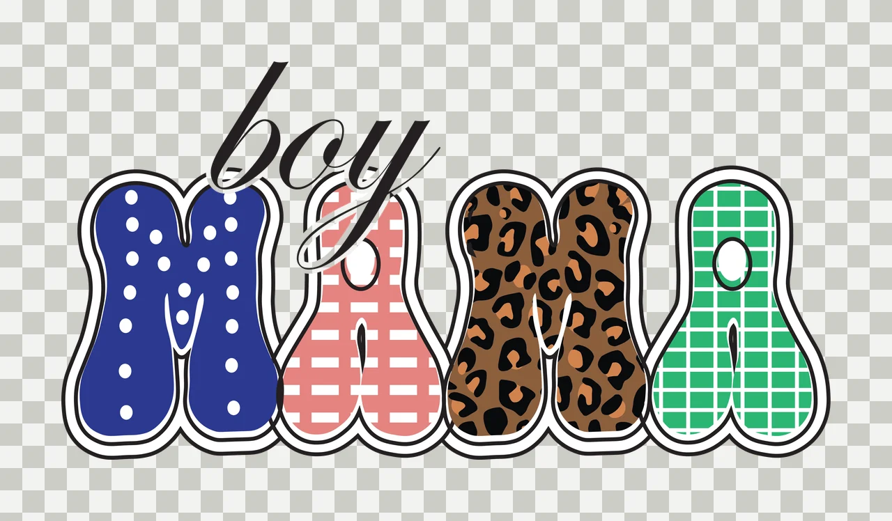 Boy Mama Four Rounded Shapes Silhouette aligned black minimalist transparency and detail preview thumbnail