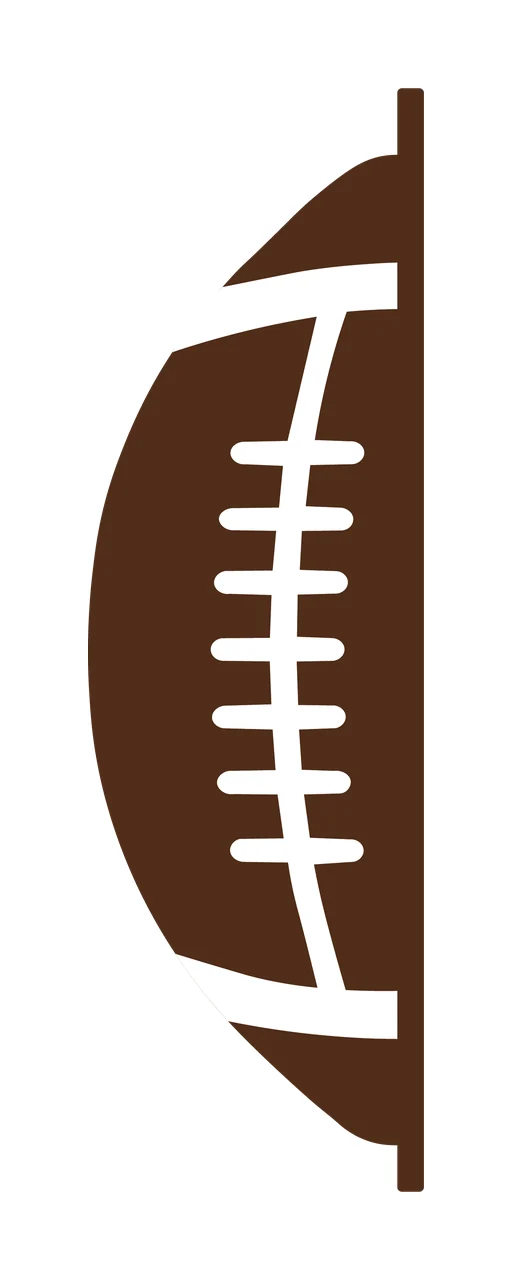 Football Split With And Icon In Brown