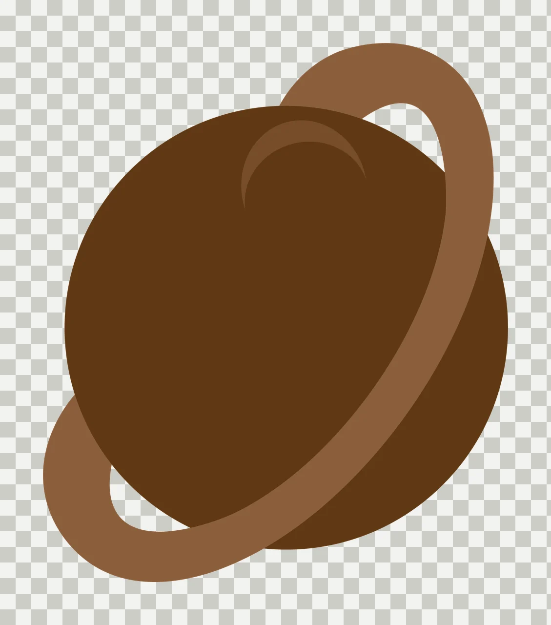 Black Silhouette Of A Circle With Two Curved shape handles transparency and detail preview thumbnail