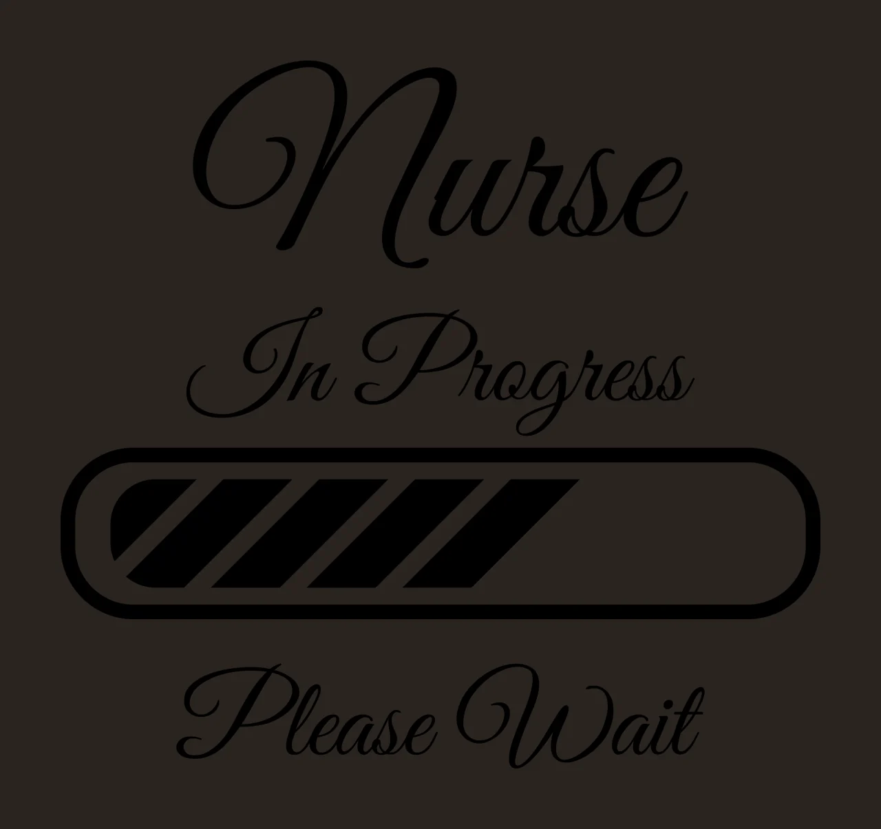 Nurse In Progress Text With A Striped Loading and icons bar contrast preview thumbnail