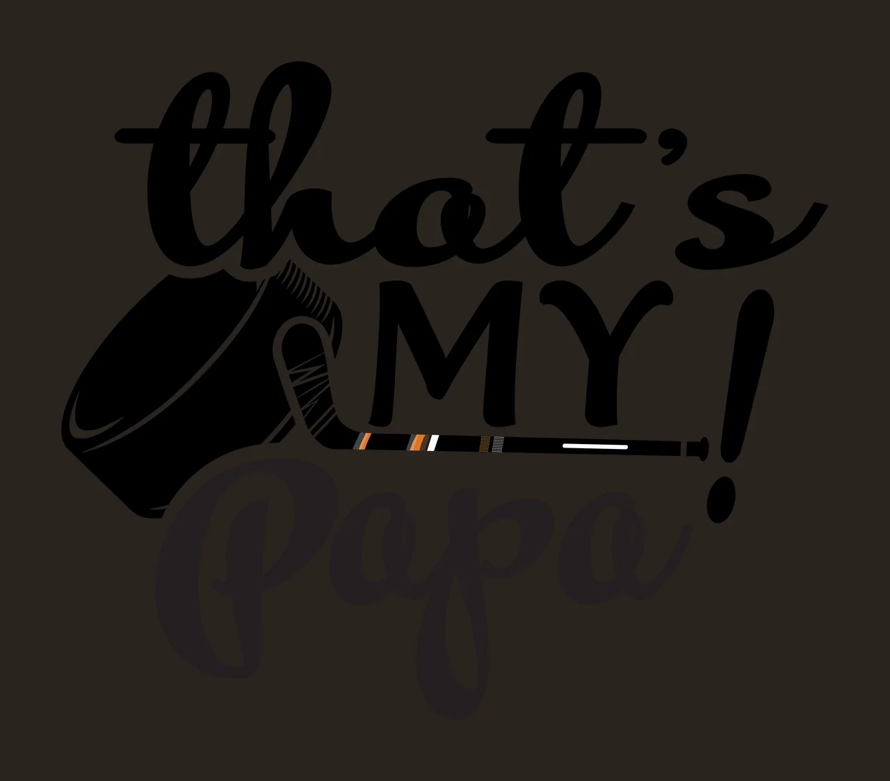 Hockey Sport Graphic theme puck stick typography black Variation contrast preview thumbnail