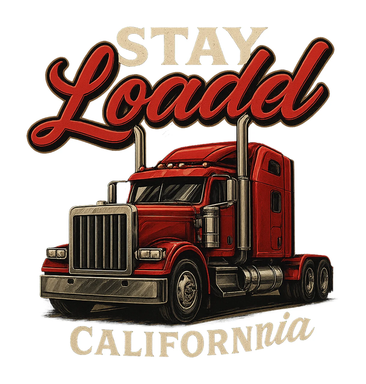 Semy Truck Trucking Sublimation Design DTF Truck Art Trucker