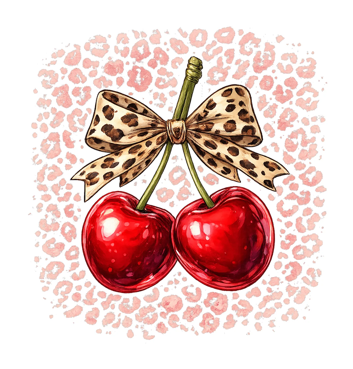 Cherry Coquette Bow shirt Design Cute Fruit Artwork Bow