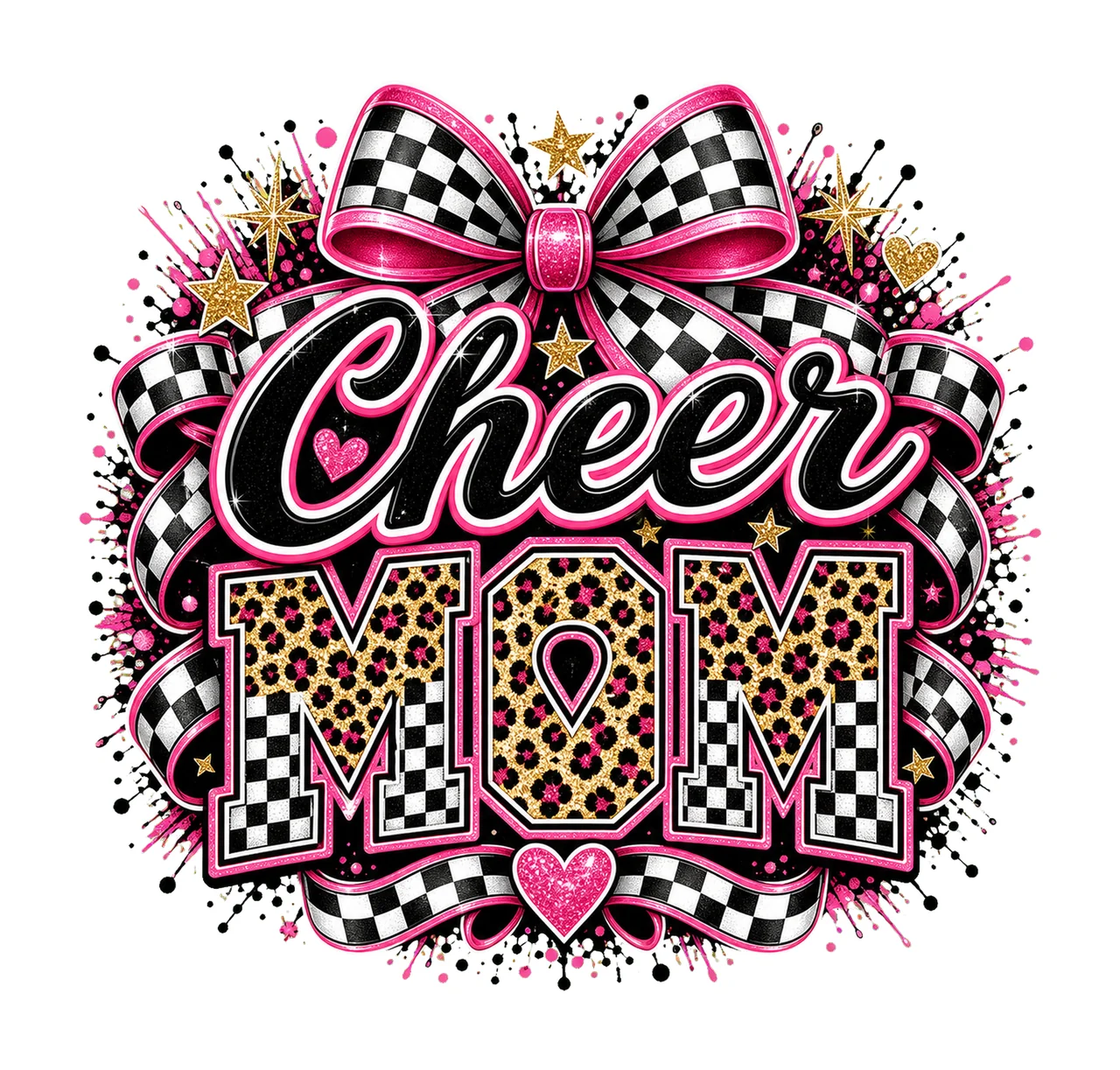 Checkered Coquette Cheer Mom Cheerleader Team Variation E