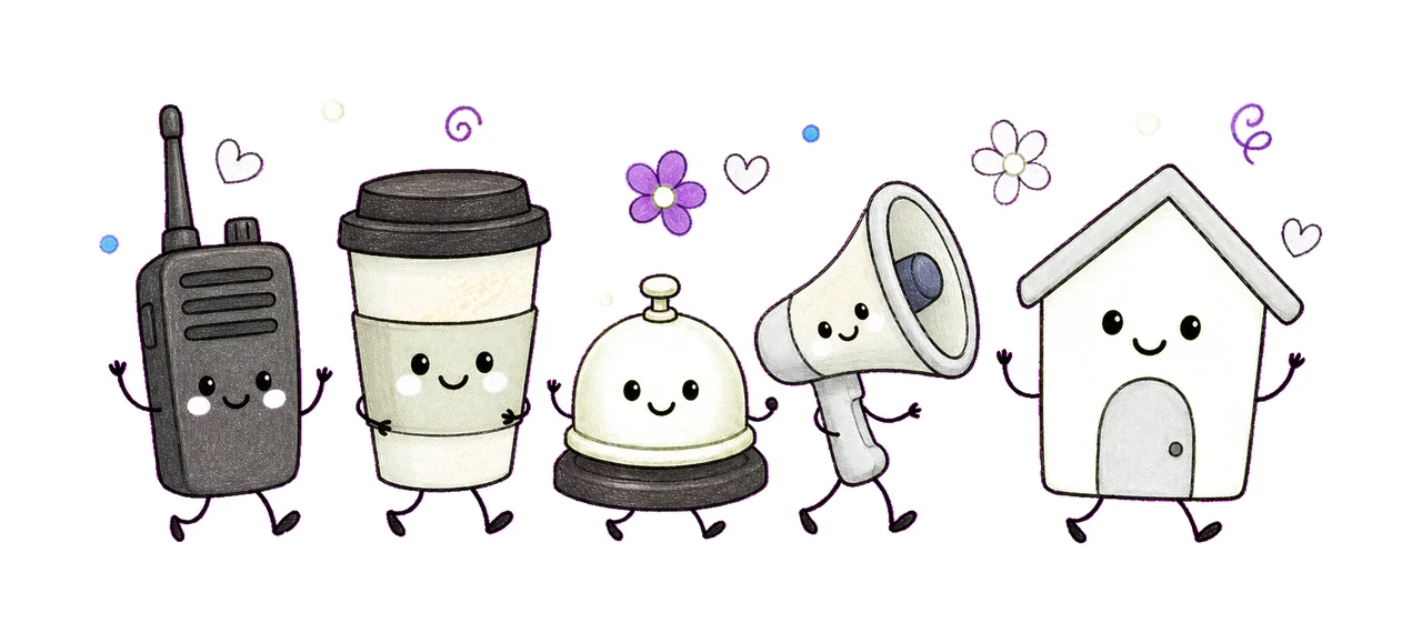 Principal School Employee Doodle Characters Cute Variation B