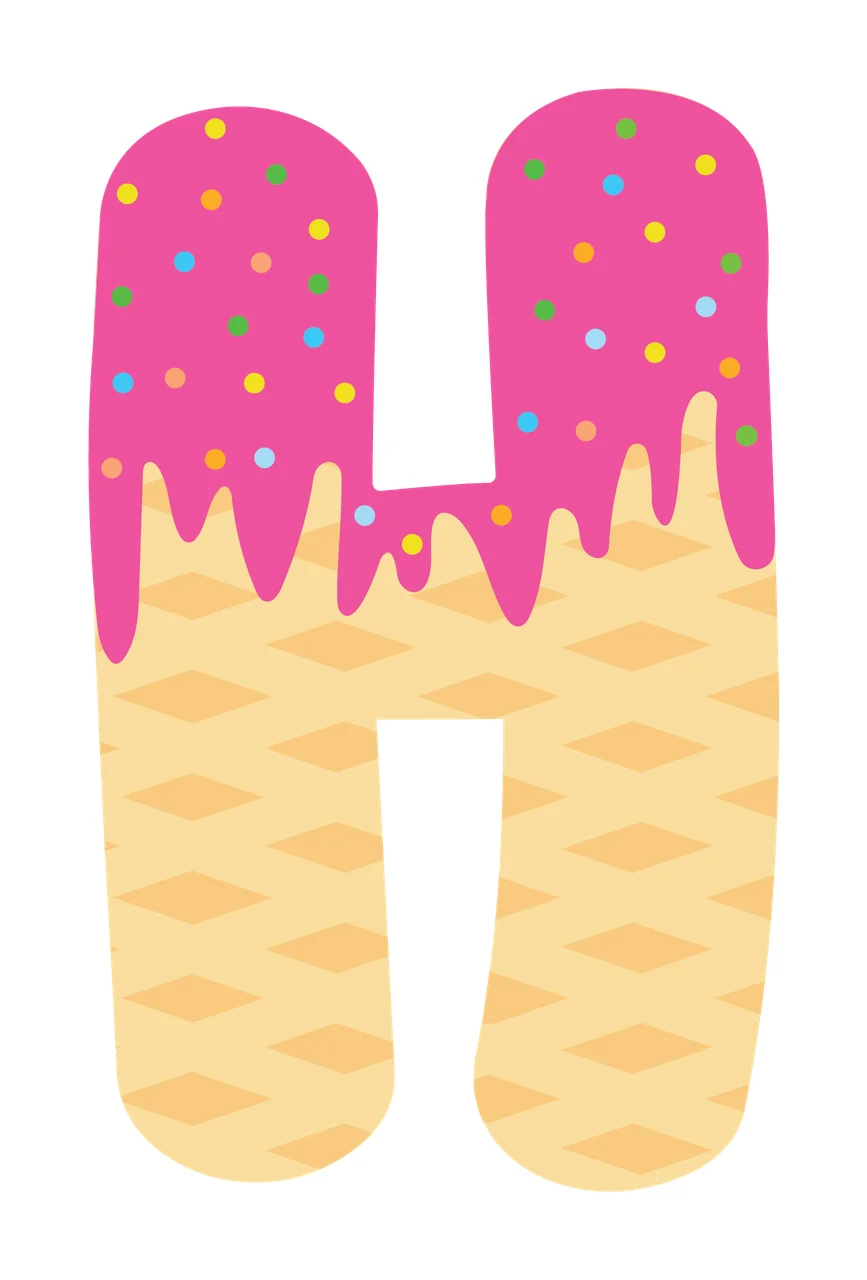 Ice Cream Font Character 32 scalable logo design icon