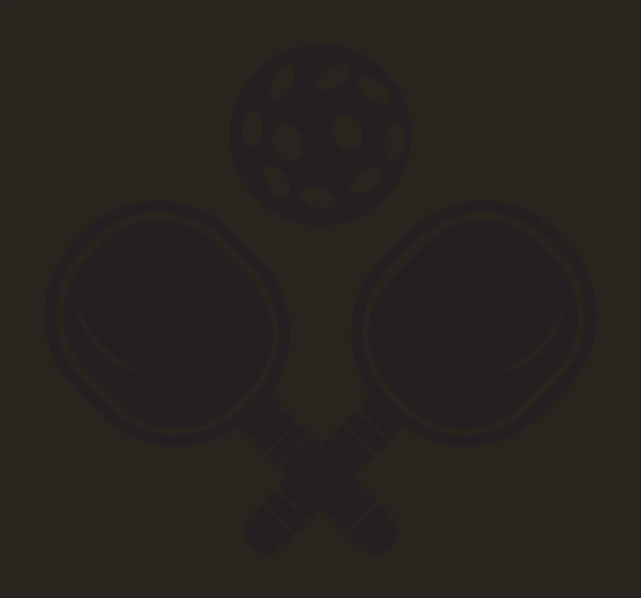 Crossed Paddles With Ball Silhouette black white sport and contrast preview thumbnail