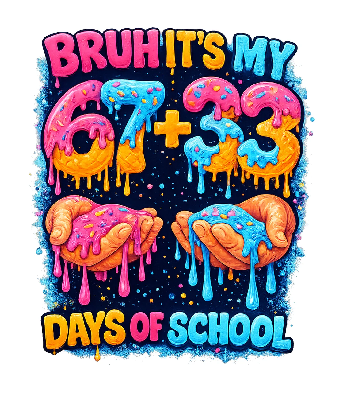 Bruh Its My 100 Days of School 100 Day Bruh Drip Kid Boy