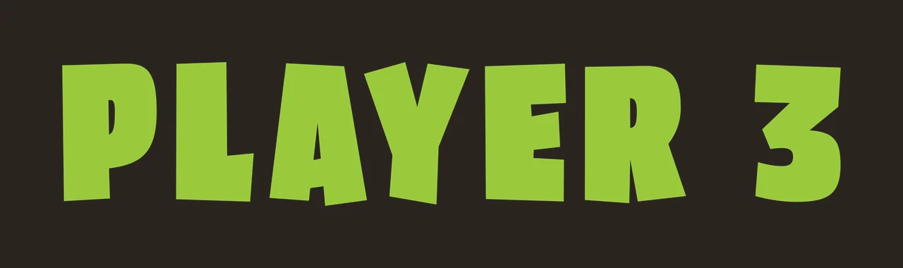 Player 3 Bold Black Capital Letters numbers typography white contrast preview thumbnail