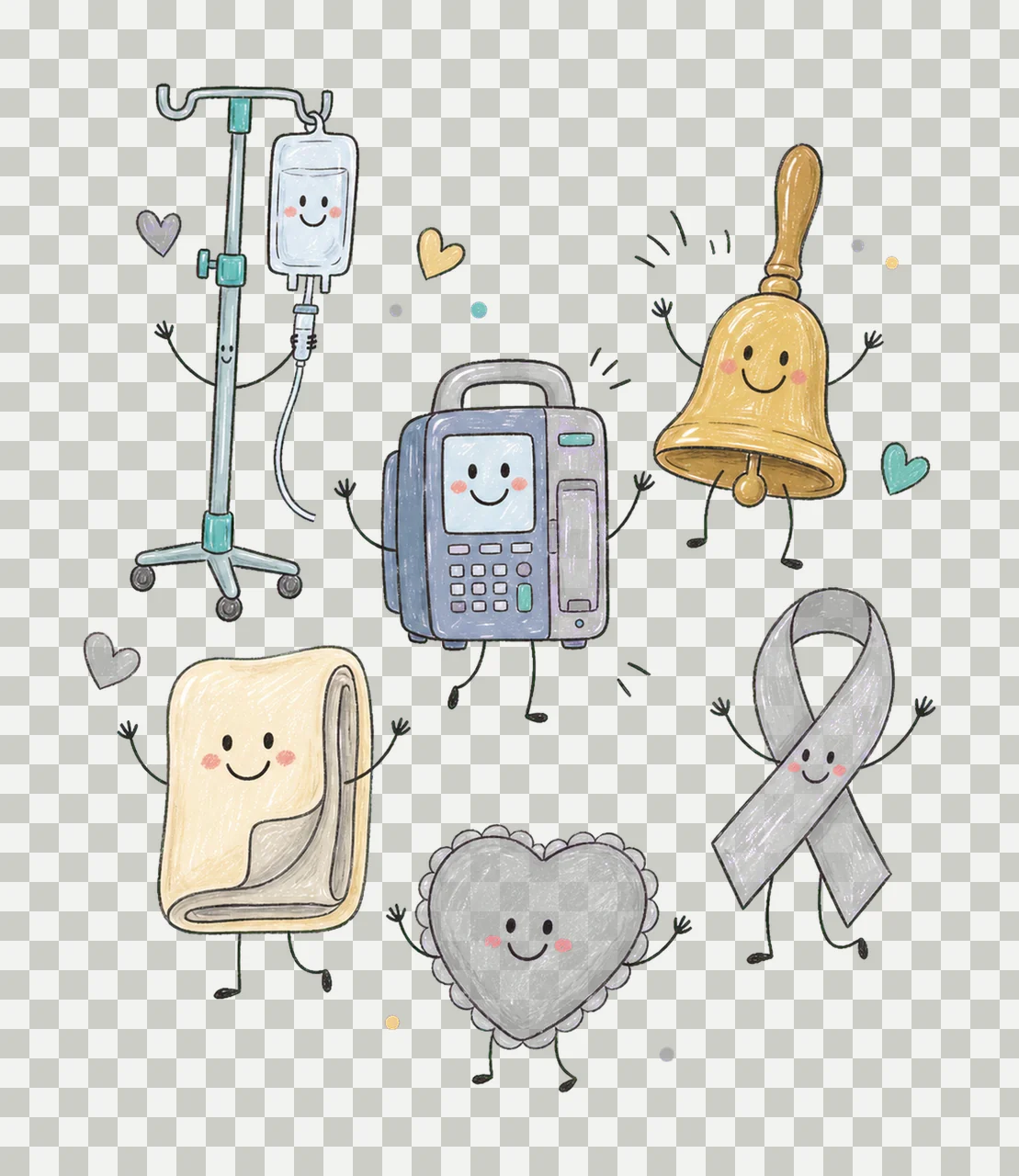 Oncology Nurse Chemo Nurse Doodles Cancer Nurse Variation D transparency and detail preview thumbnail
