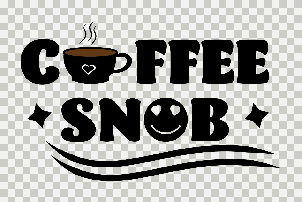 Can Glass Wrap Coffee Snob With Cup Icon steam smile face stars transparency and detail preview thumbnail
