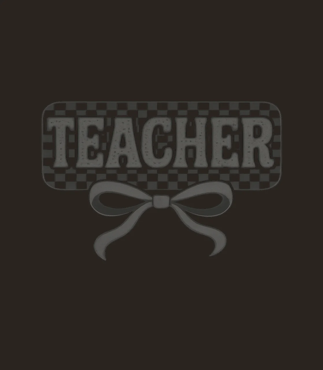 Checkered Bow Teacher Checkerboard Label text pattern contrast preview thumbnail