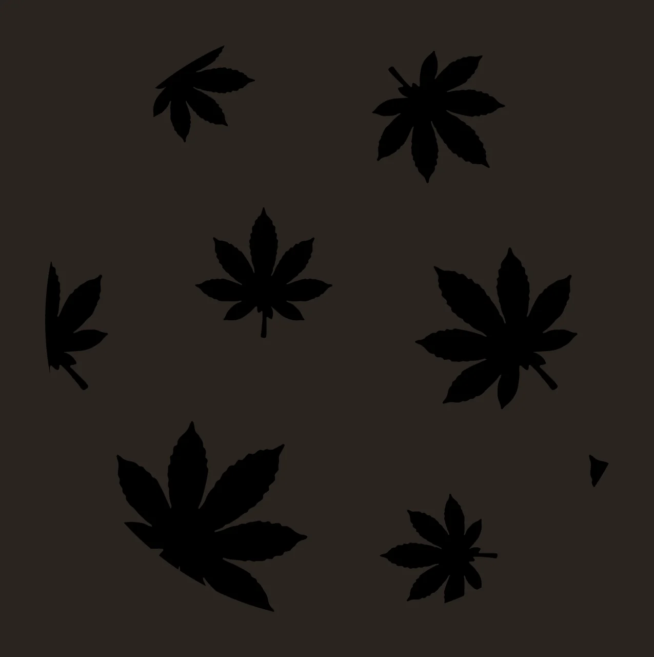 Keychain Black Circular Patterned Leaf Background leaves circle contrast preview thumbnail