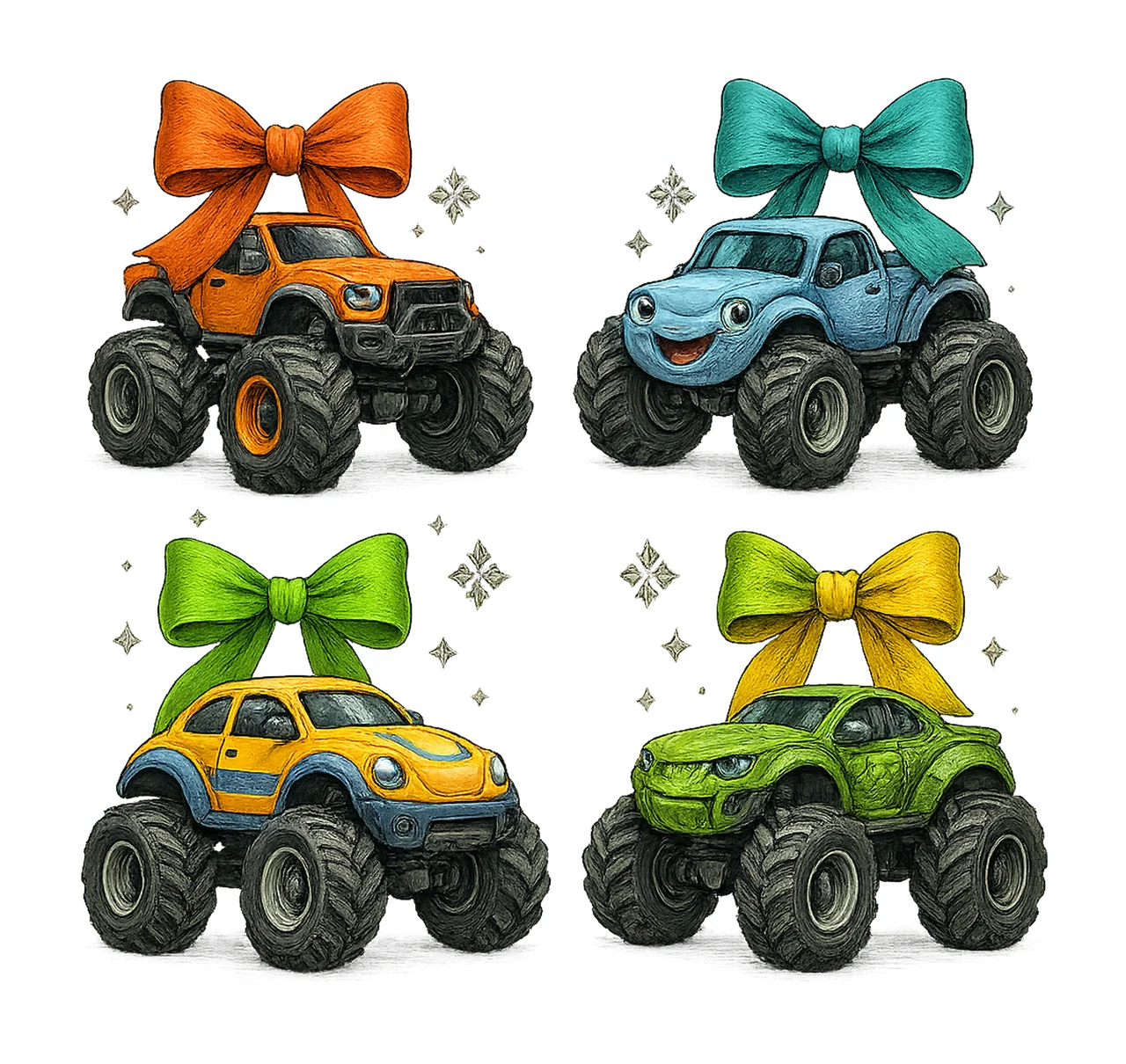 Checkered Coquette Mama Boy Mom Monster Truck Mama Bow