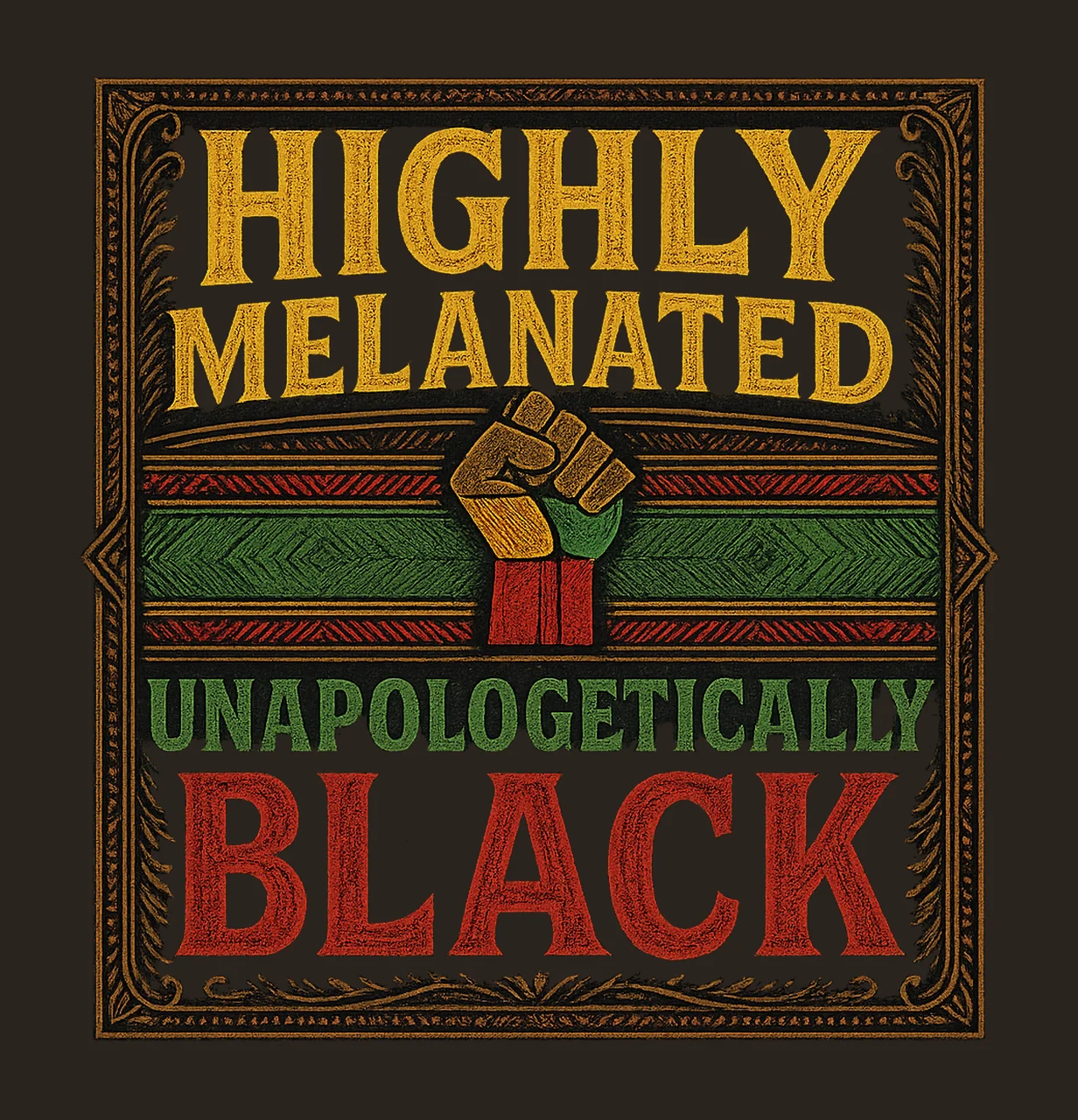 Lightly Melanated Hella Black African American History contrast preview thumbnail