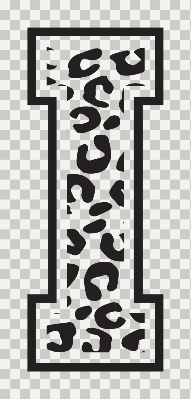 Can Glass Wrap Letter I Patterned Fill transparency and detail preview thumbnail
