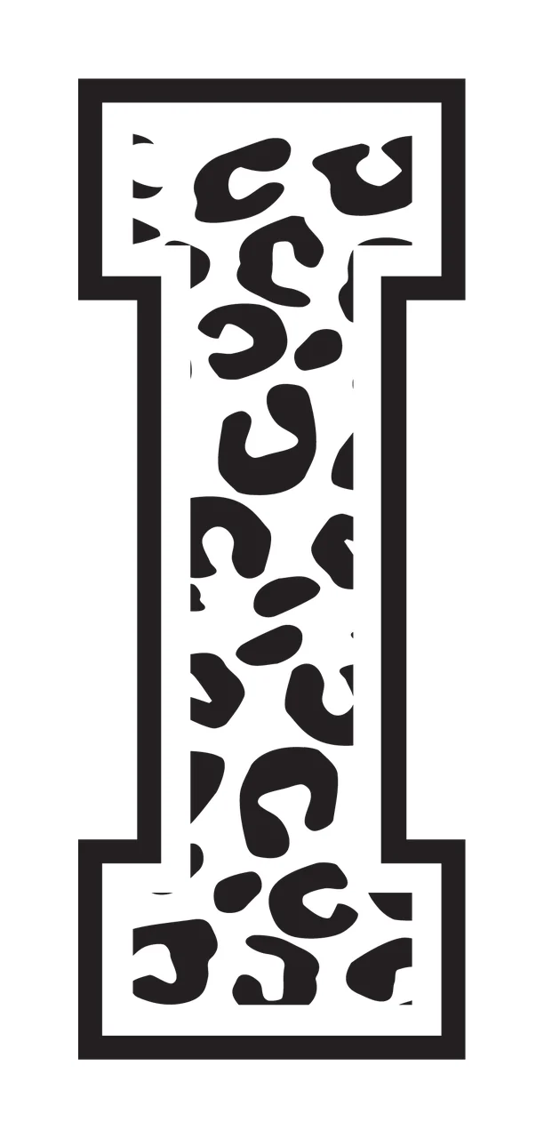 Can Glass Wrap Letter I Patterned Fill