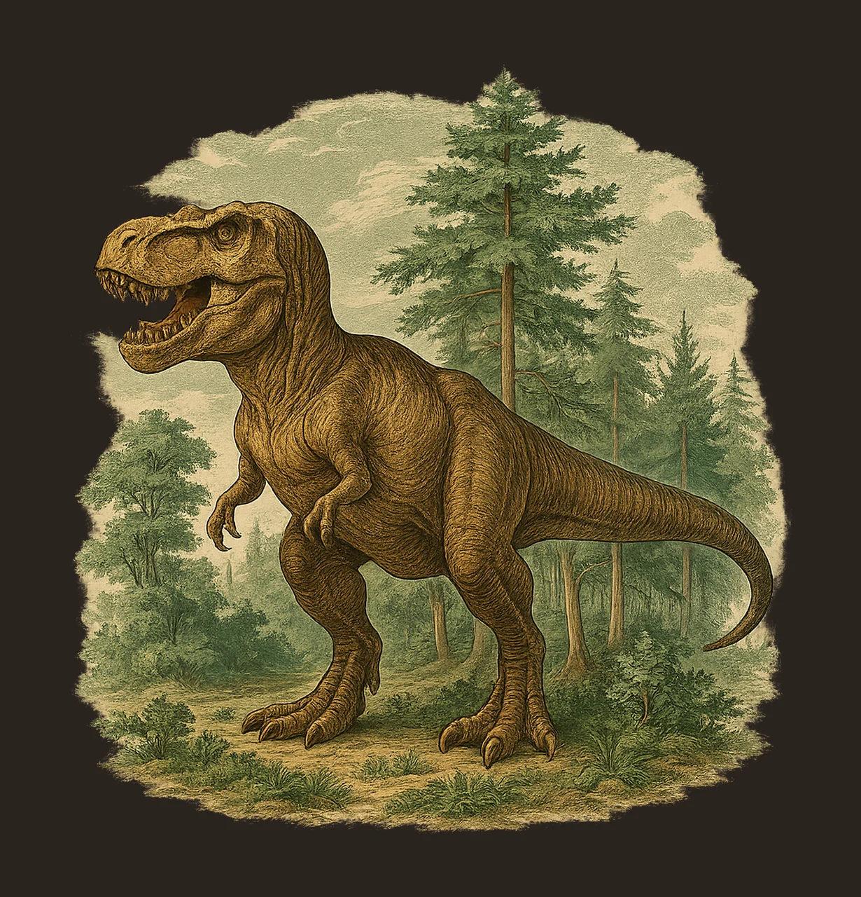 Vintage Rex 90s Style Dinosaur Sublimation Grunge Retro contrast preview thumbnail