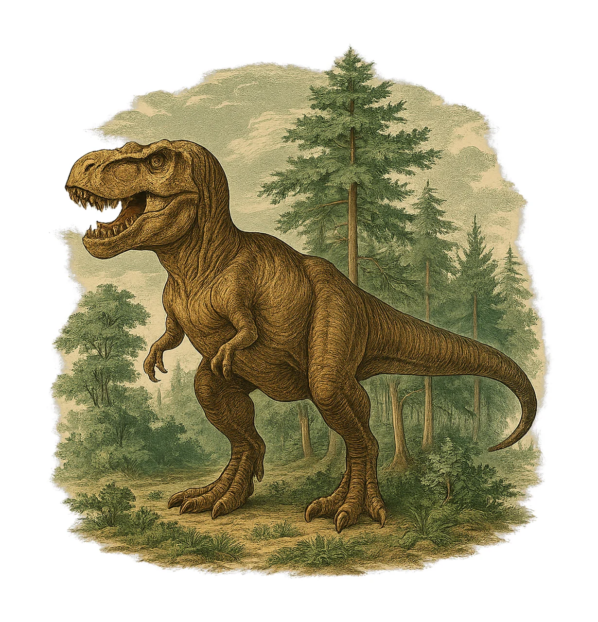 Vintage Rex 90s Style Dinosaur Sublimation Grunge Retro