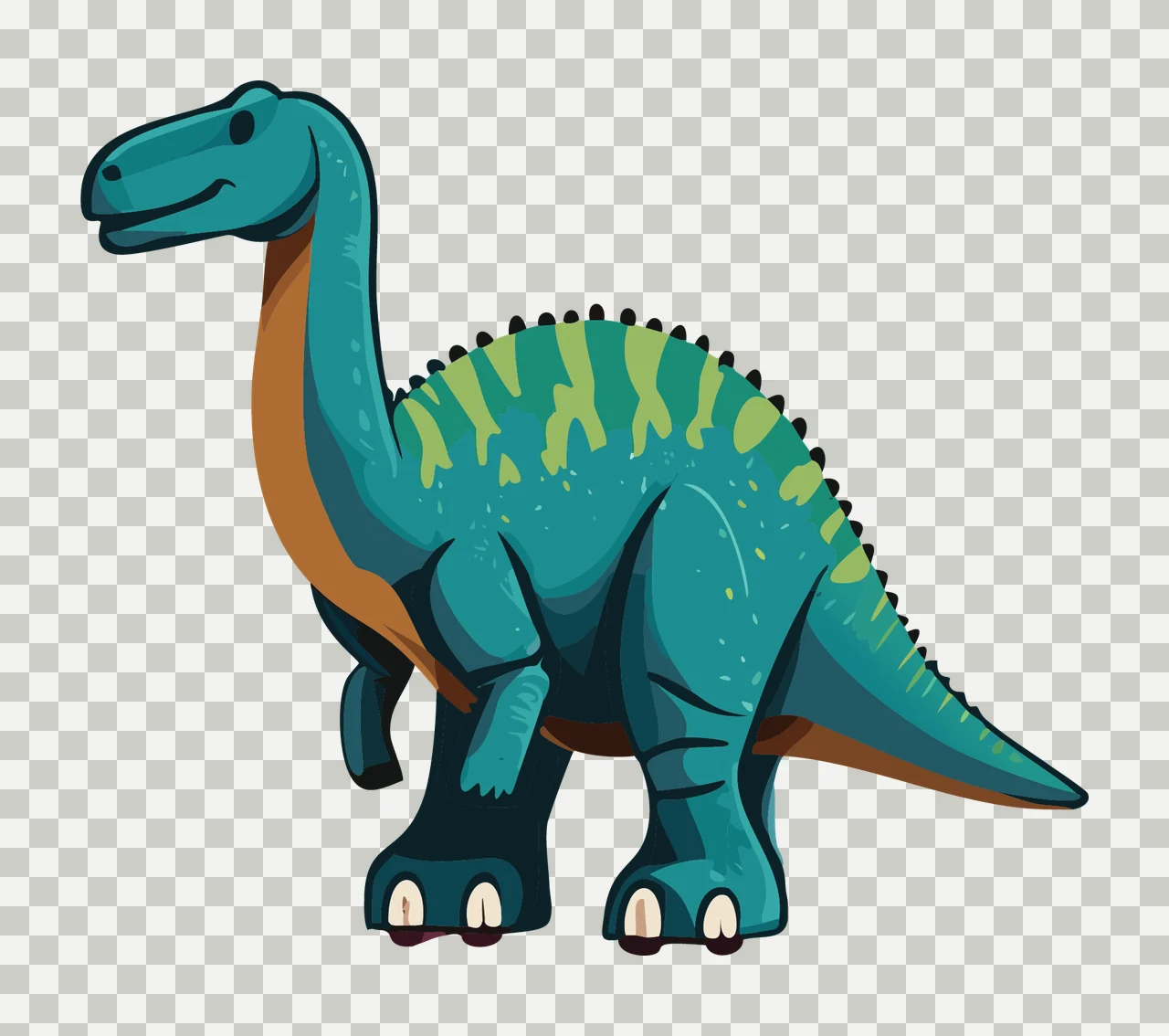 Dinosaur Black Outline Silhouette Standing minimalist plain transparency and detail preview thumbnail