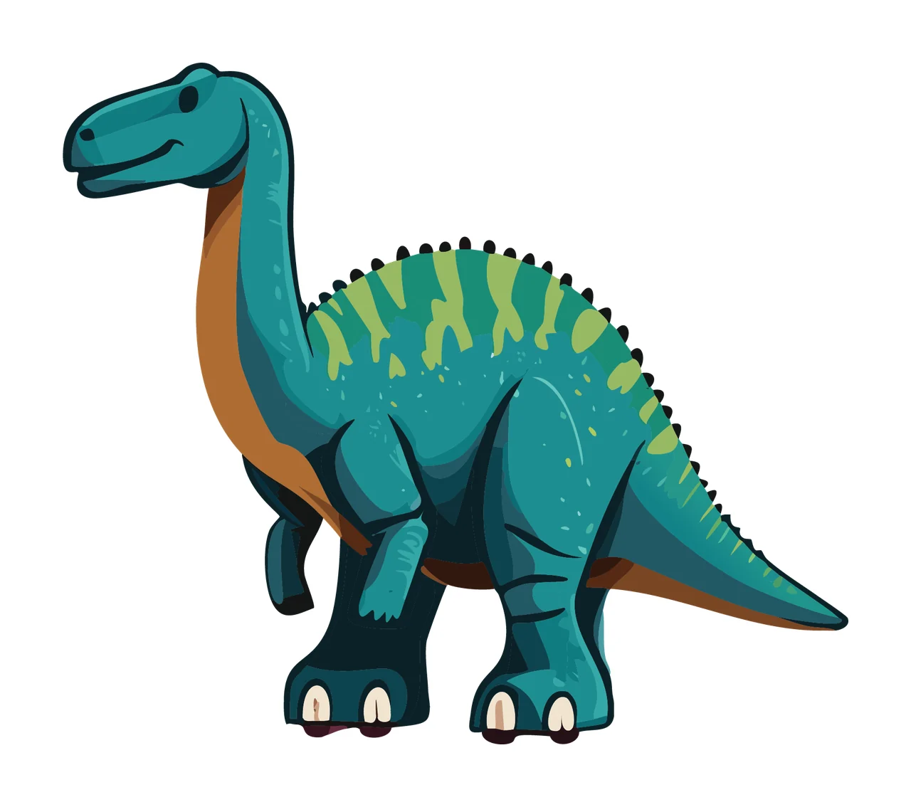 Dinosaur Black Outline Silhouette Standing minimalist plain