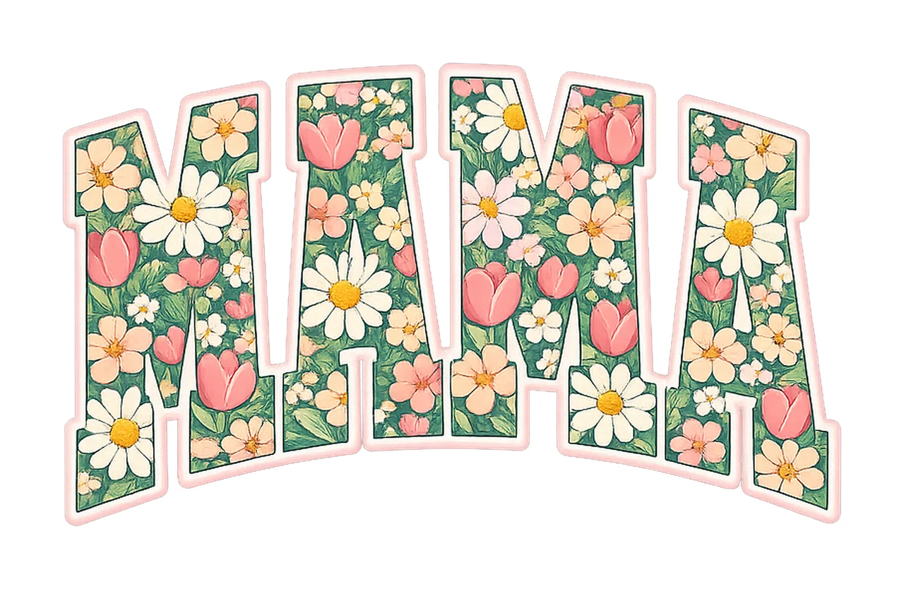 Floral Mama Pearl Sublimation Design Trendy mom art mother