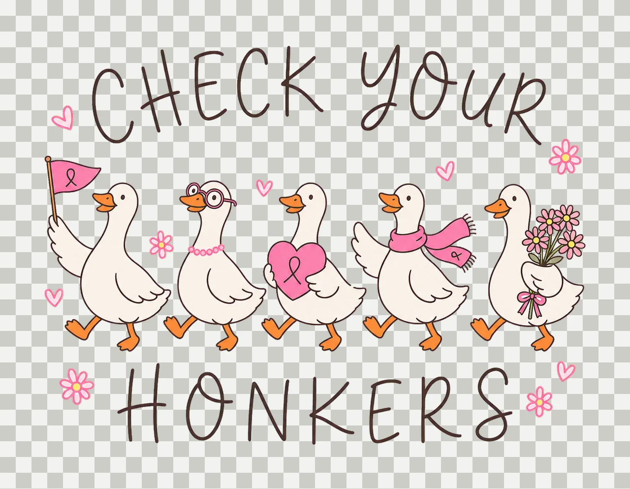 Funny Goose Breast Cancer Awareness Breast Variation A transparency and detail preview thumbnail