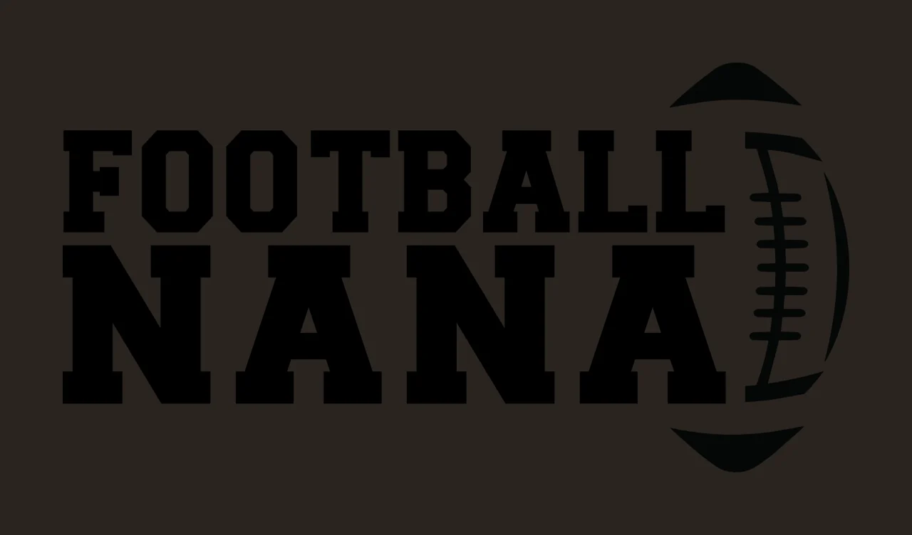 Football Nana Text With Simple Black Outline Graphic phrase contrast preview thumbnail