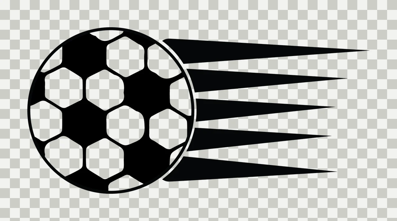 Soccer Ball With Motion Speed Lines moving silhouette black transparency and detail preview thumbnail