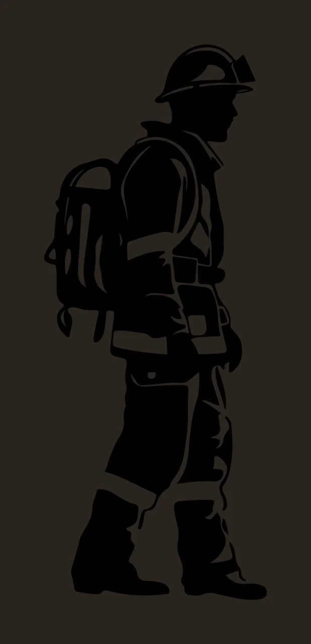 Can Glass Wrap Firefighter Silhouette Side Profile contrast preview thumbnail