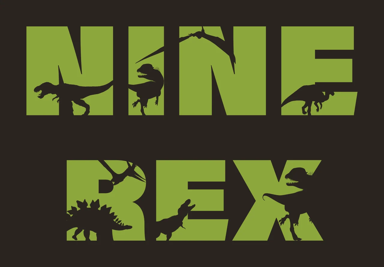 Dinosaur Text Filled With Dinosaurs negative space graphic Variation contrast preview thumbnail