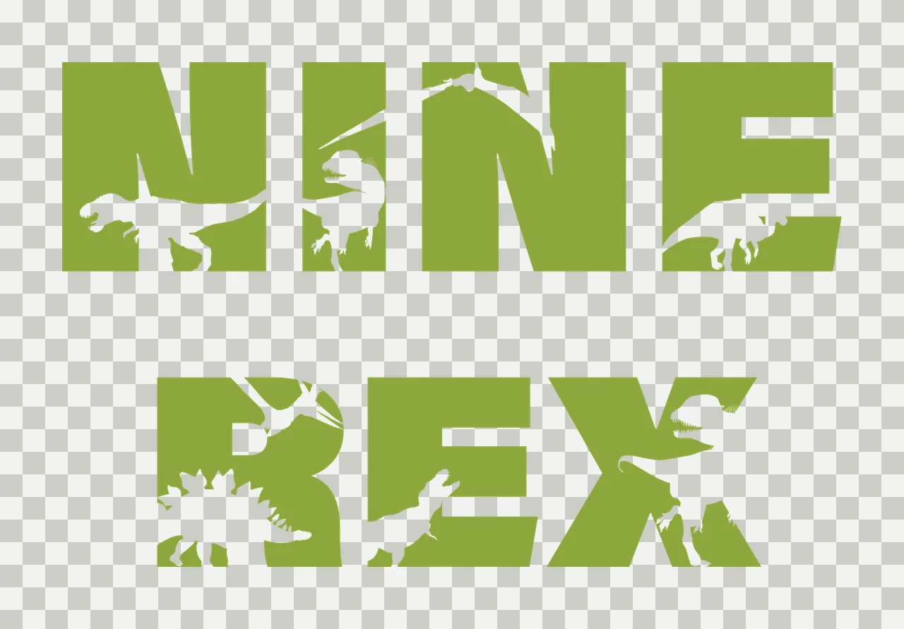 Dinosaur Text Filled With Dinosaurs negative space graphic Variation transparency and detail preview thumbnail