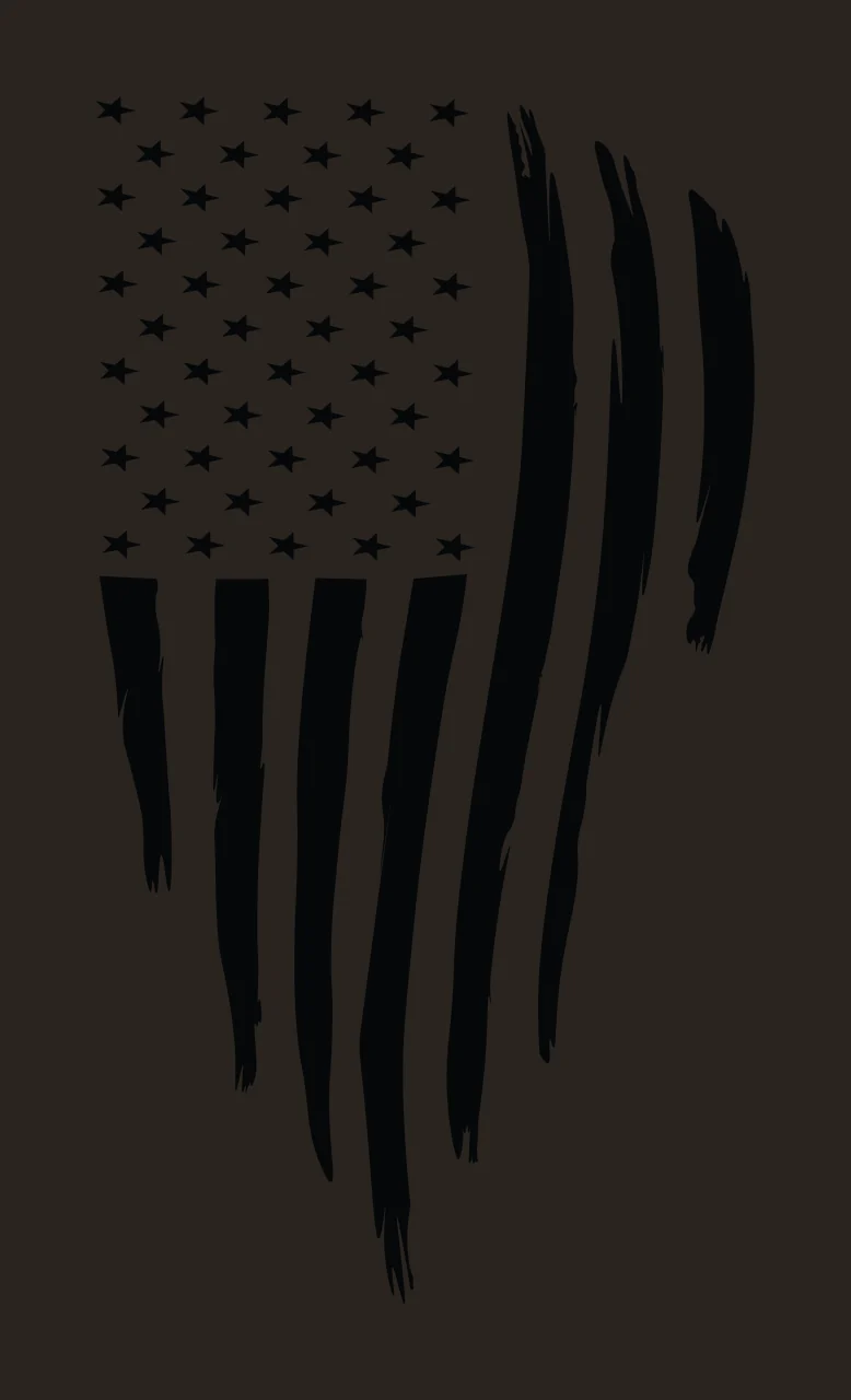 Flag Vertical Distressed Black Silhouette white patriotic symbol contrast preview thumbnail