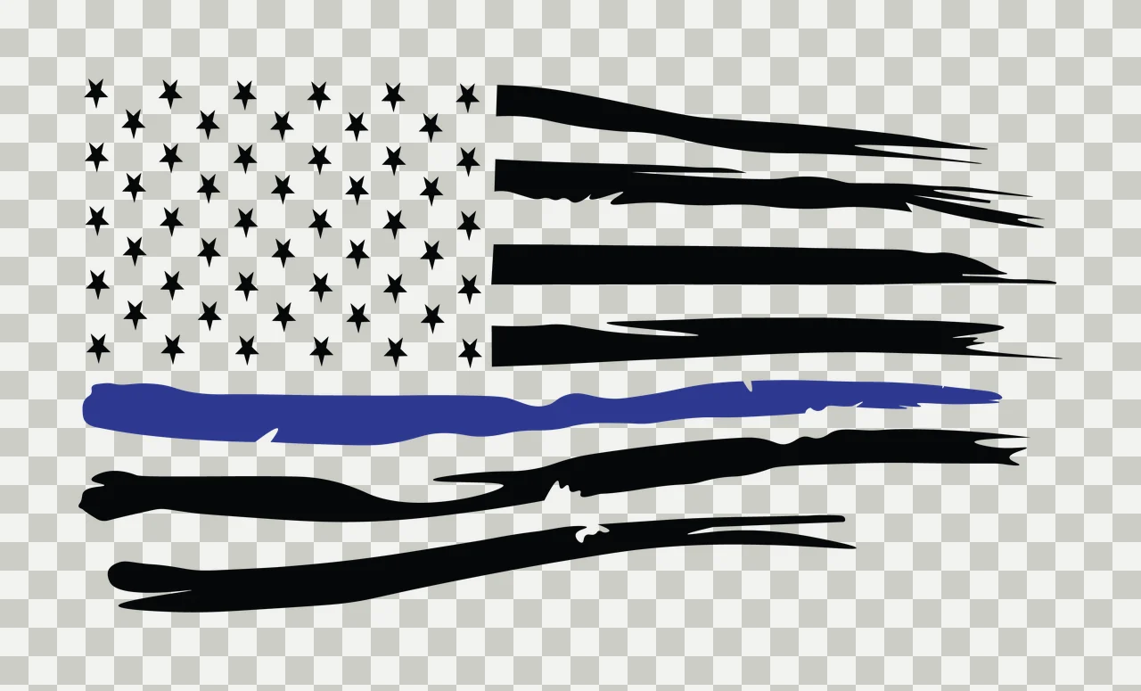 Flag Stars Of Flag Stars Black Distressed Horizontal Flying transparency and detail preview thumbnail