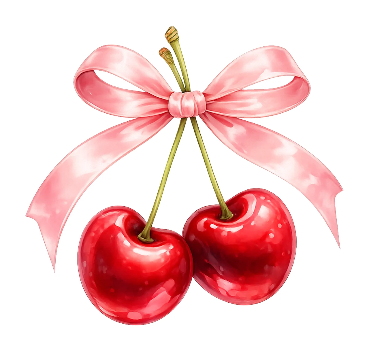 Cherry Bow Coquette Shirt Design Cute Fruit Artwork Bow and
