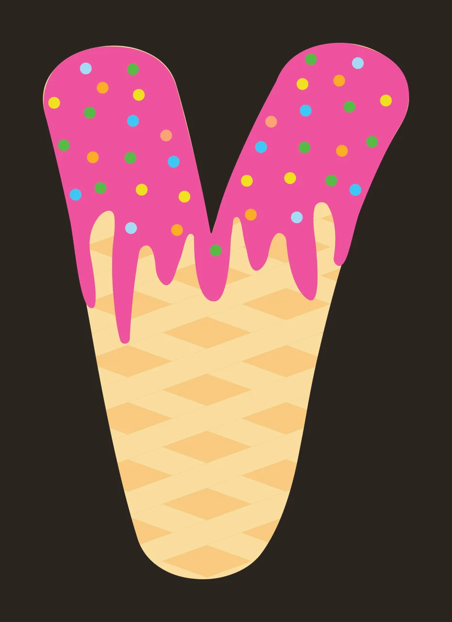 Ice Cream Font Character 13 scalable logo design icon contrast preview thumbnail