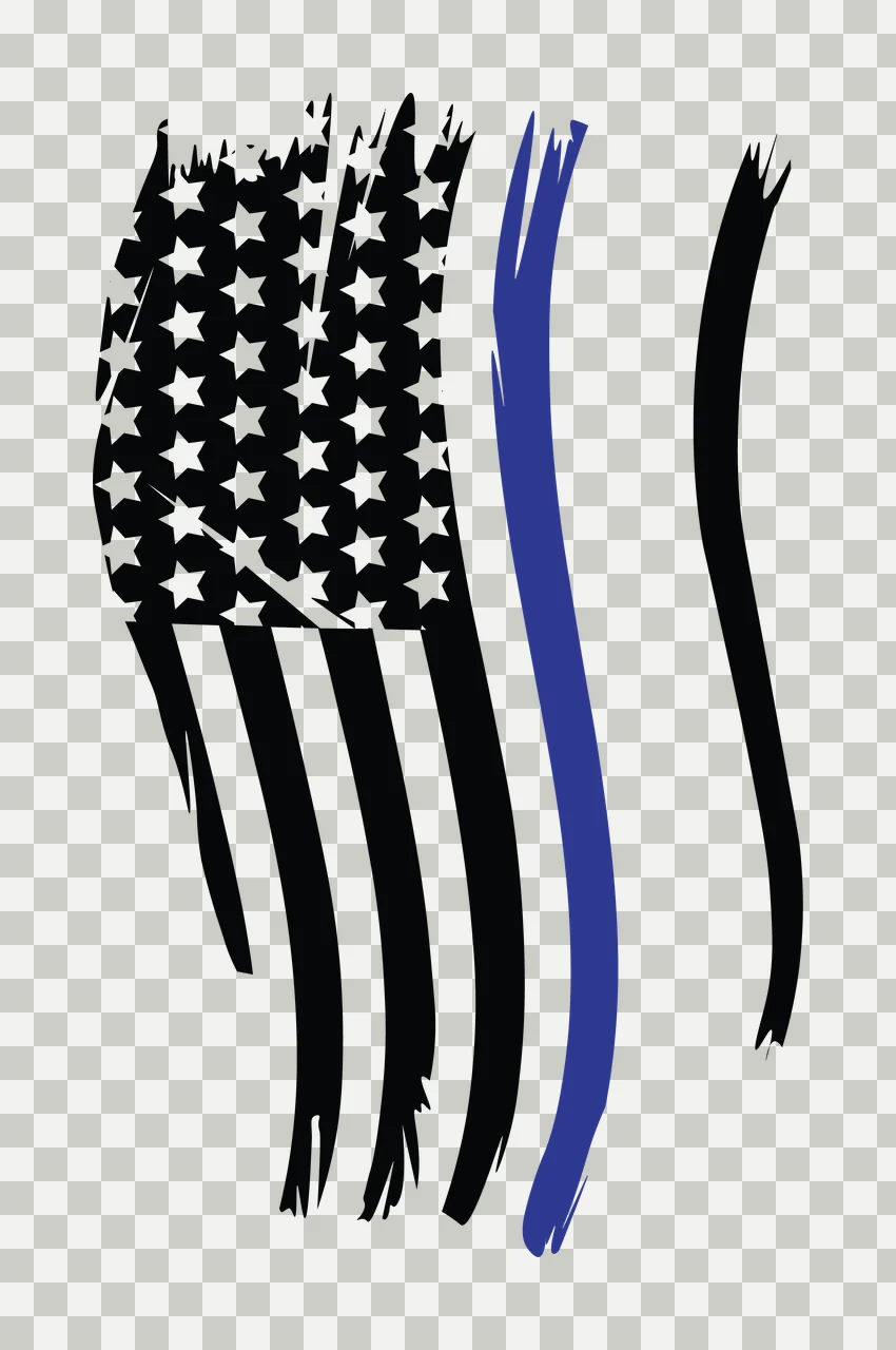 Flag Vertical Pattern With Stars And Curved Torn stripes edges transparency and detail preview thumbnail