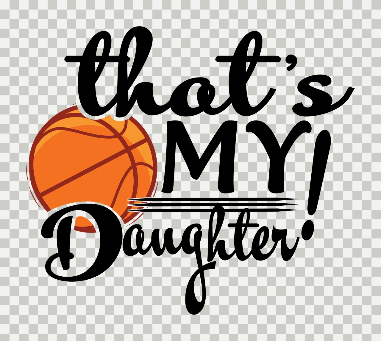 Basketball That S My Daughter Typography Design forming text transparency and detail preview thumbnail