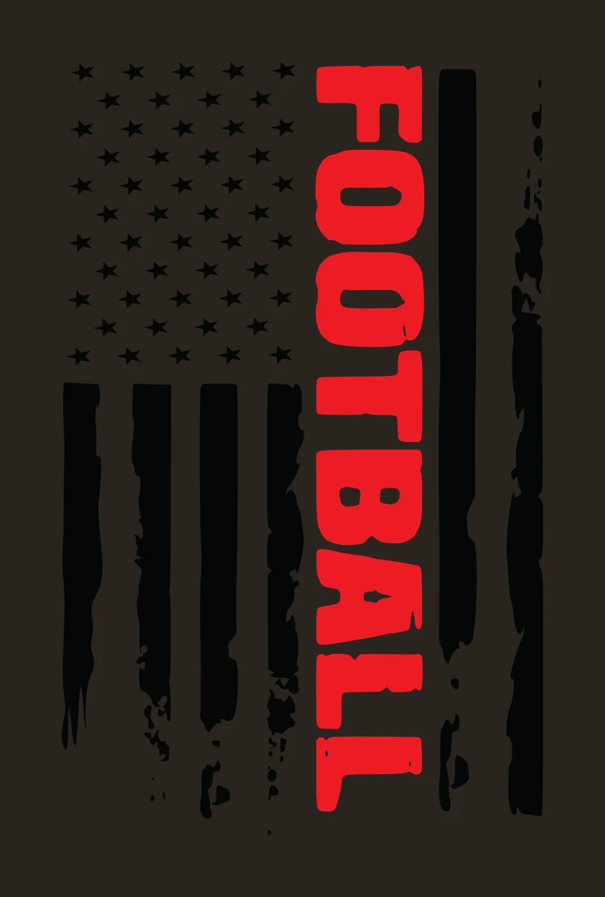 Football Flag Text With Distressed graphic design stars stripes contrast preview thumbnail