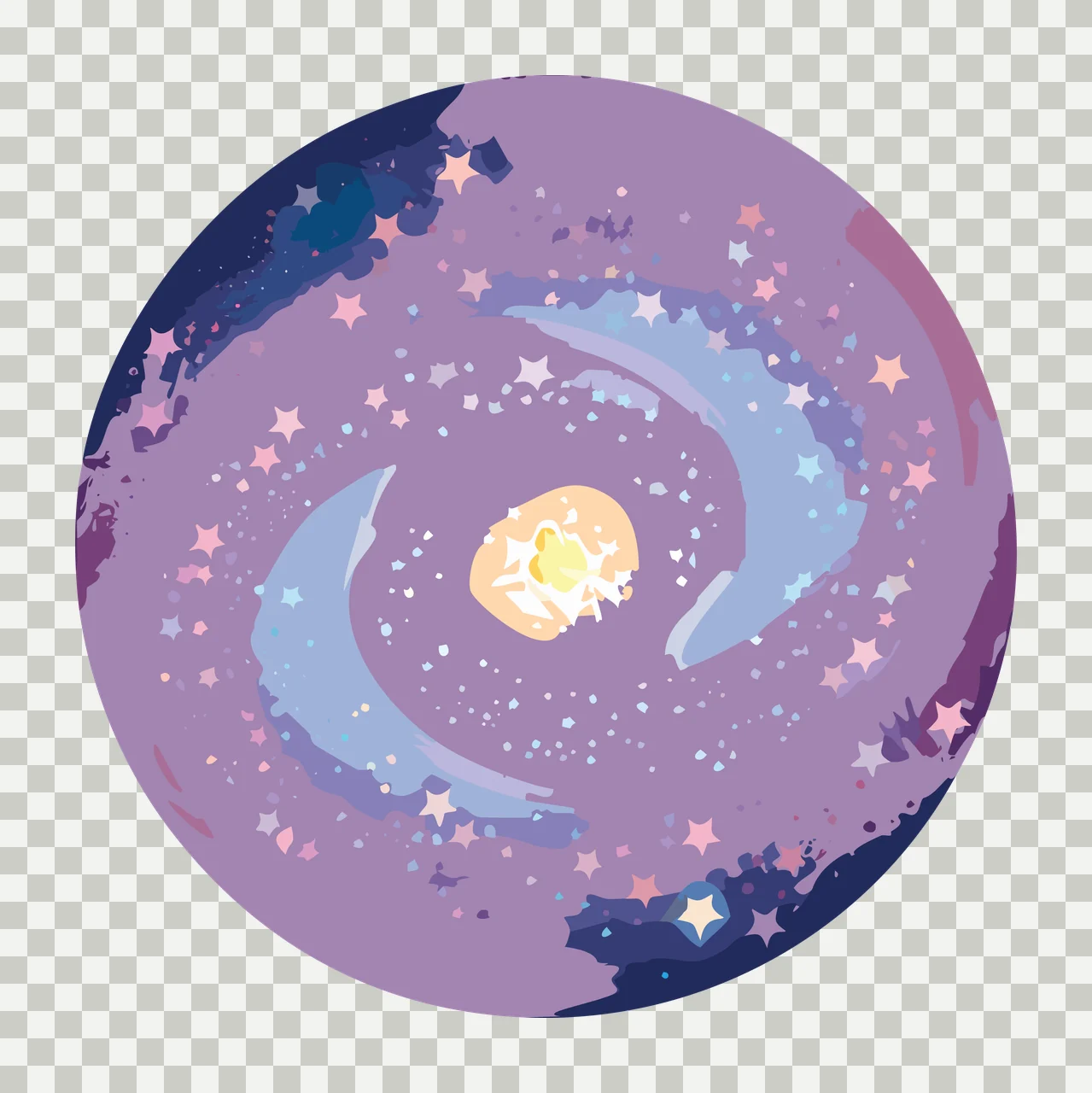 Space Circular Black Star Constellation Border pattern forming transparency and detail preview thumbnail