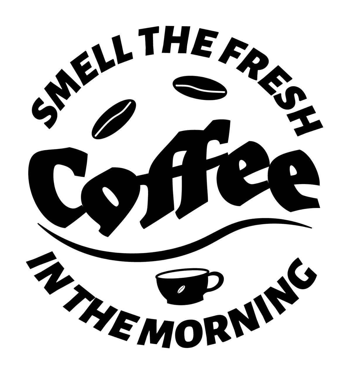 Can Glass Wrap Coffee cup beans typography black white logo